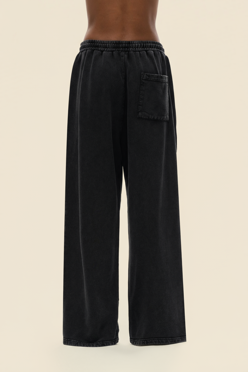 Snow Washed Straight Leg Pants