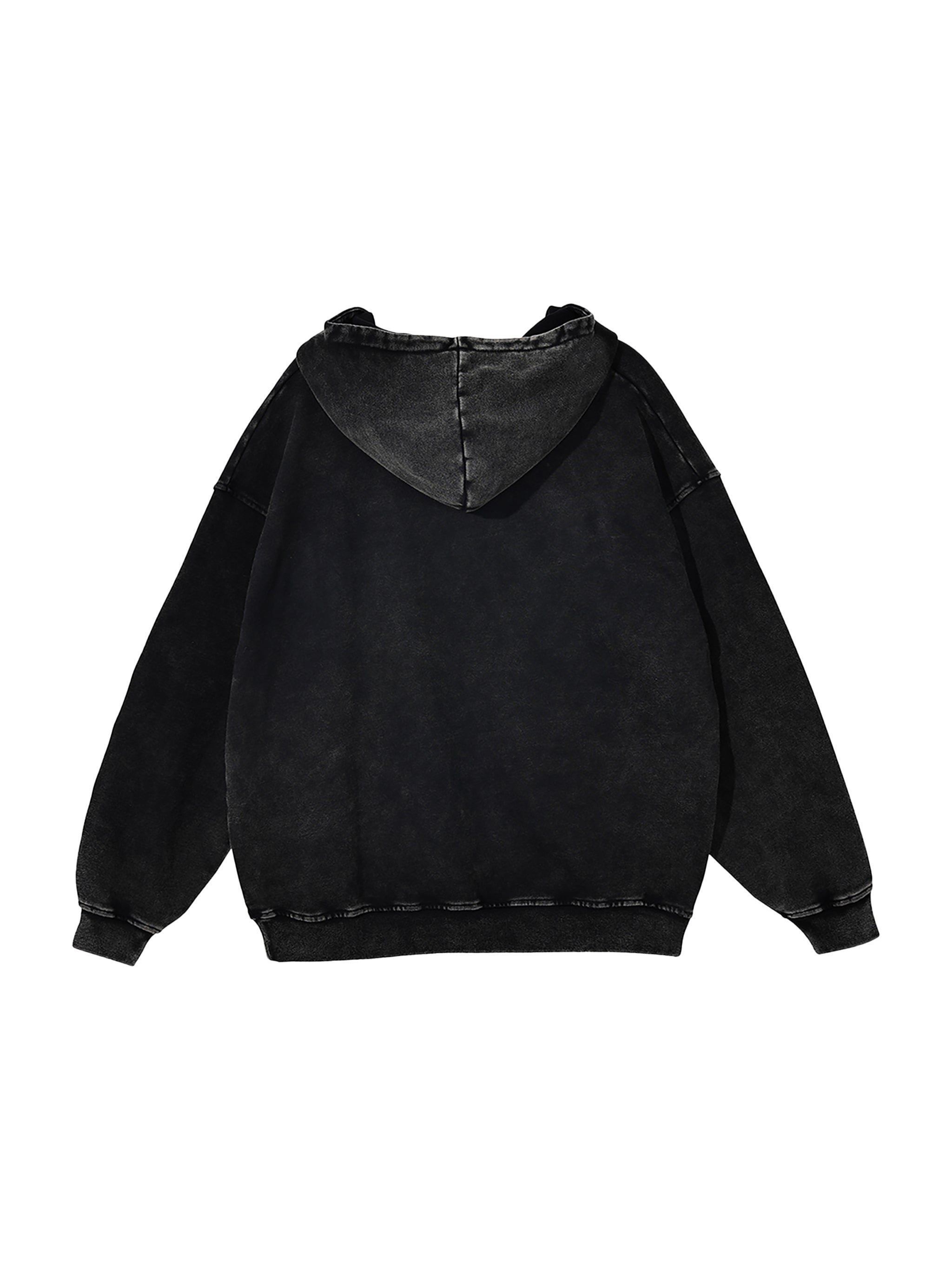 Snow Washed Loose Cotton Hoodie